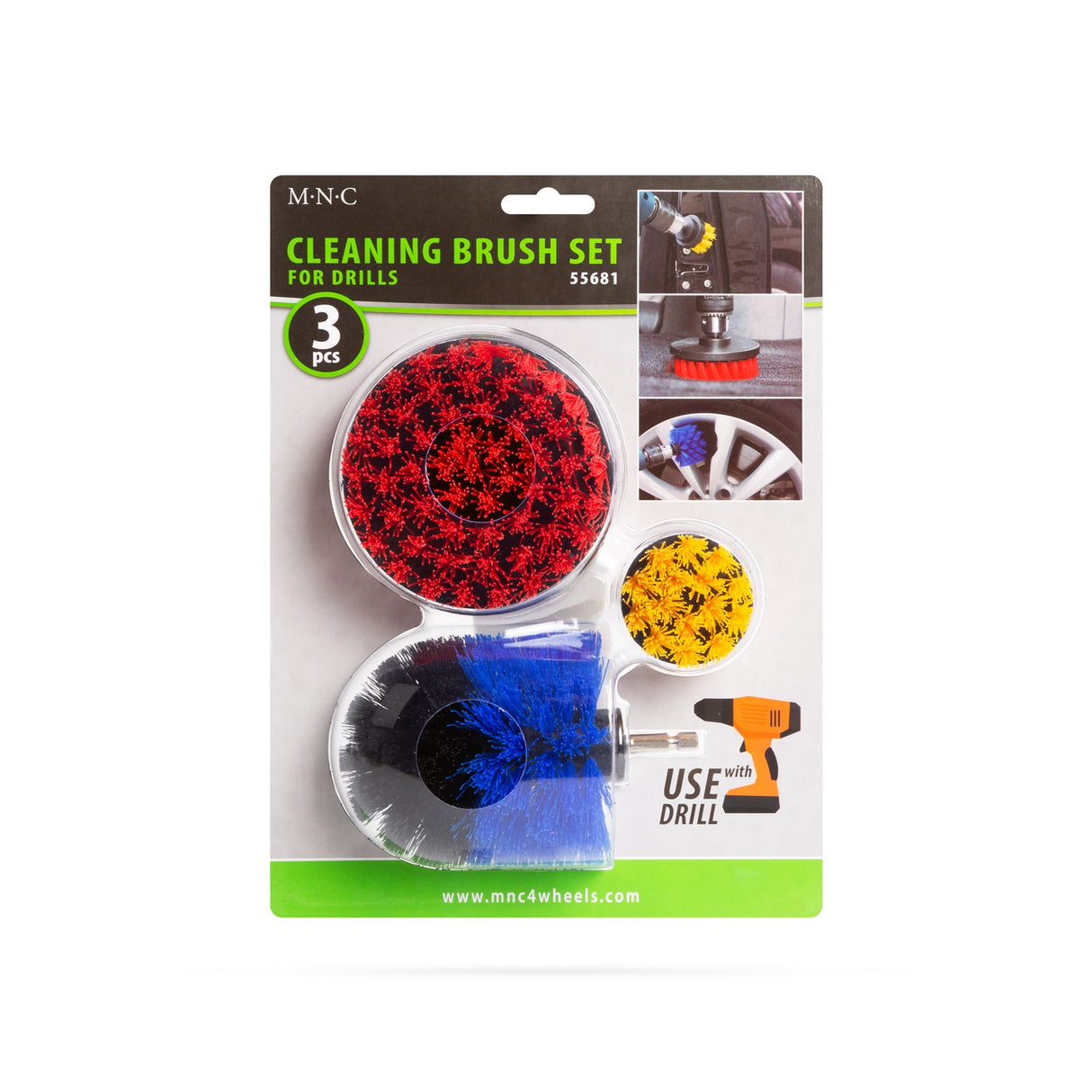 Kit de brosses de nettoyage pour perceuse – Lot de 3
