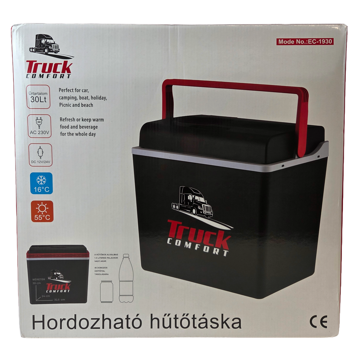 Glacière électrique 30L Truck Comfort – 12/24/230V, fonction chaud/froid