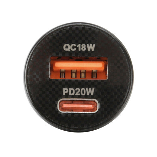 Kompaktes Auto-Ladegerät mit USB-A & USB-C – 20W, Dual Port