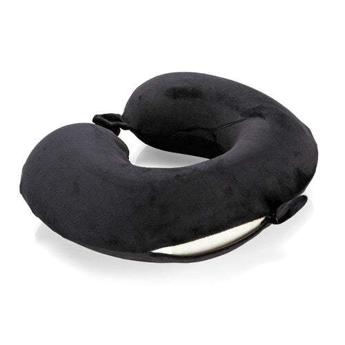 Almohada de Viaje para Cuello con Espuma Viscoelástica - Negra