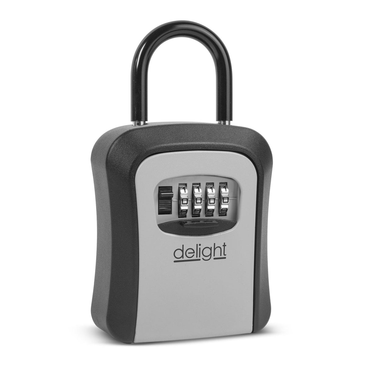 Kompakter Schlüsselsafe aus Metall mit Zahlenschloss und Bügel, 17 x 9,5 x 4 cm