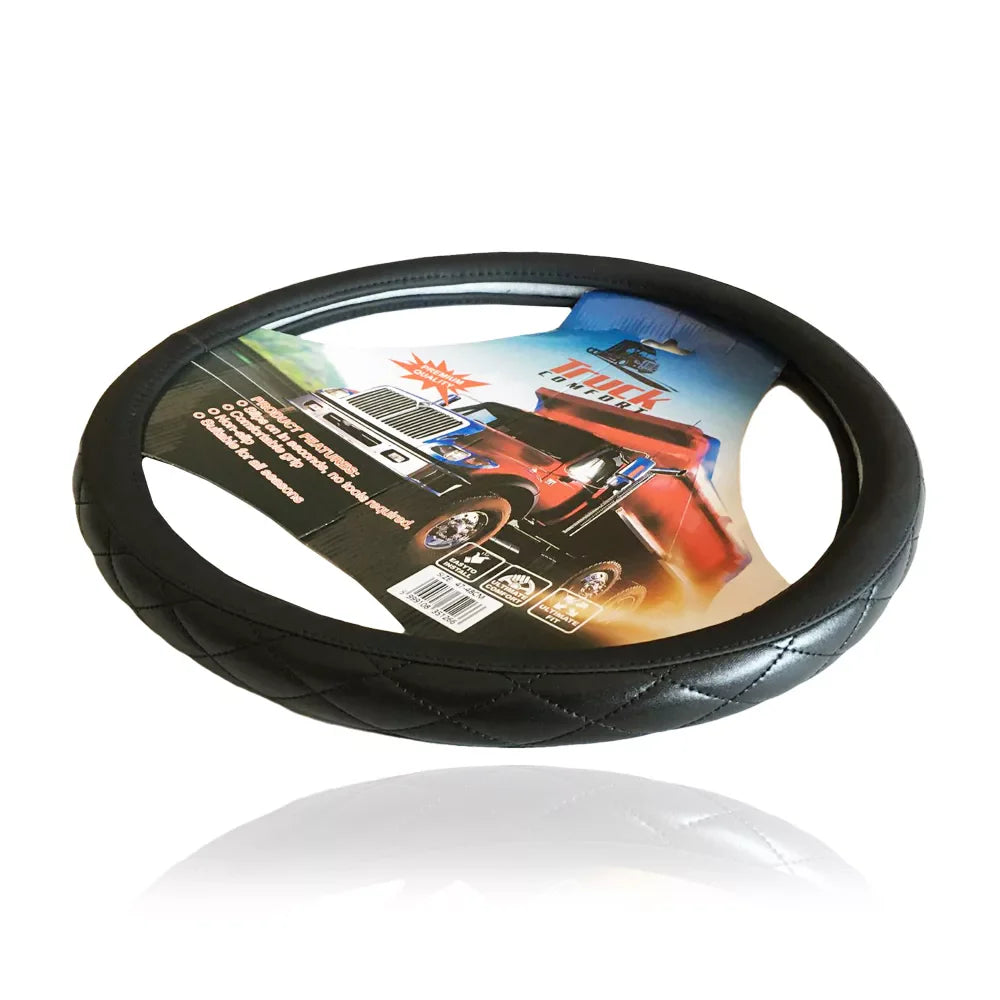 Housse de volant aspect cuir à motifs – Pour camions et poids lourds