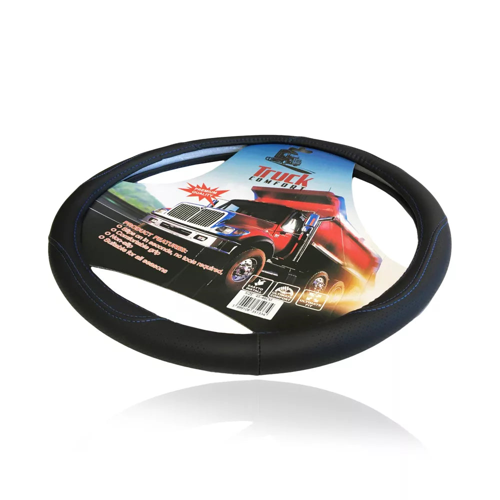 Housse de volant aspect cuir à motifs – Pour camions et poids lourds
