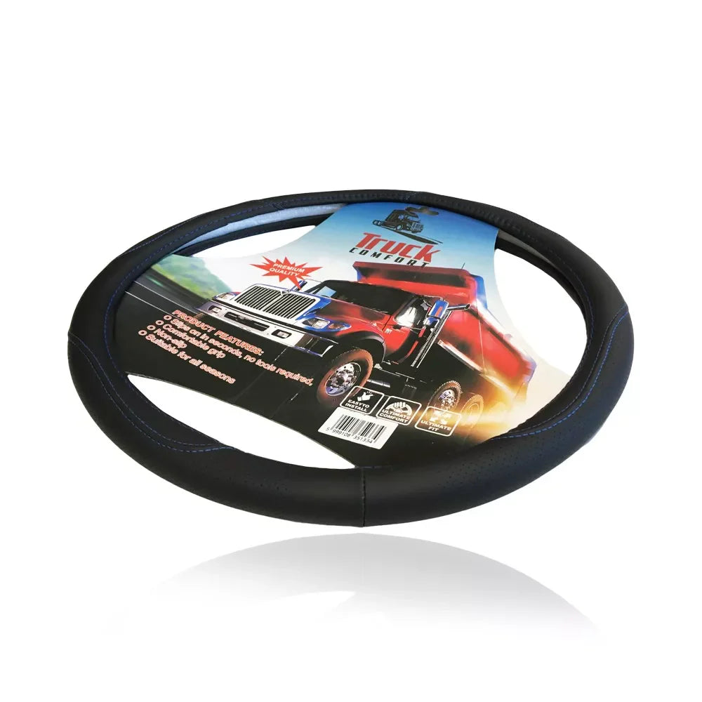 Housse de volant aspect cuir à motifs – Pour camions et poids lourds