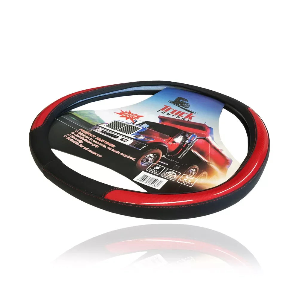 Housse de volant aspect cuir à motifs – Pour camions et poids lourds