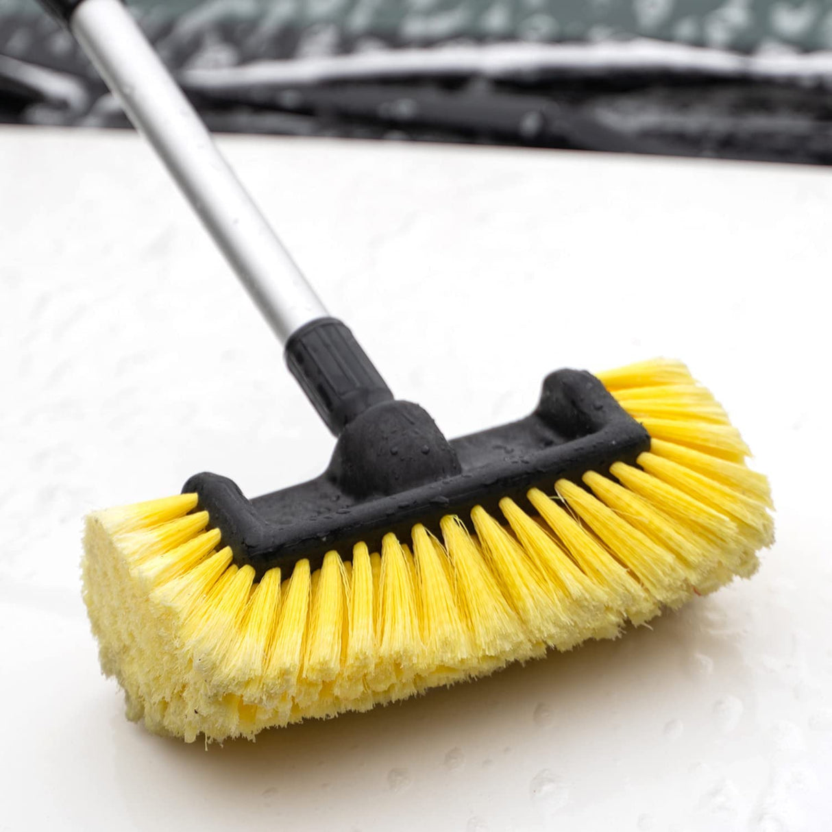 Testa per spazzola lavaggio con setole laterali per manici telescopici 180-250 cm