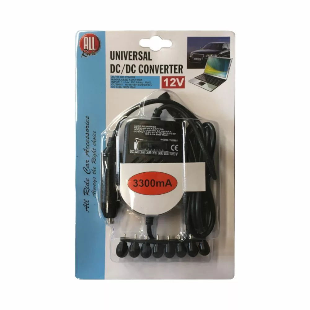 Cargador universal para portátil de coche 12V 3300mA con 8 adaptadores