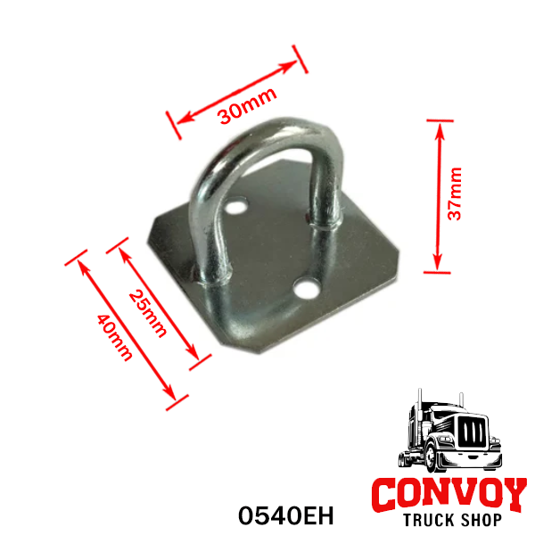 Ojal para lona semicircular en posición horizontal - Acero galvanizado