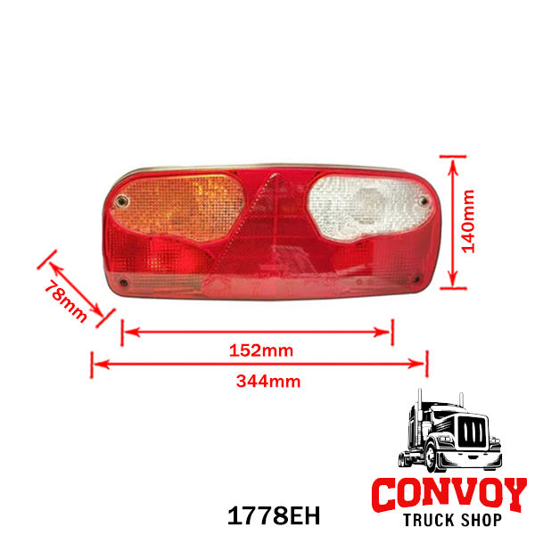 Fanale posteriore sinistro Aspöck per rimorchio Fliegl