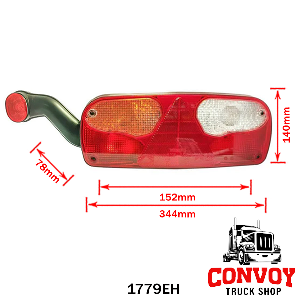 Fanale posteriore sinistro Aspöck per rimorchio Fliegl