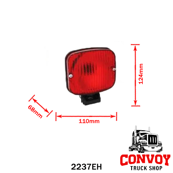 Universelle Rückfahr-Nebelleuchte mit Halterung, 12/24V, für Anhänger und Nutzfahrzeuge