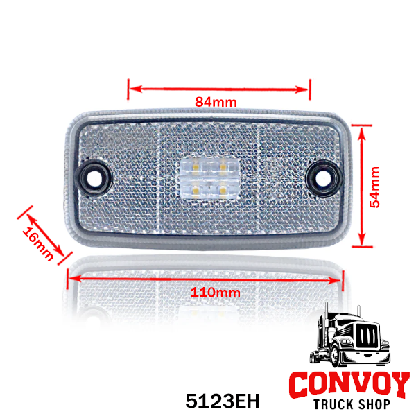 Luz de posición LED grande para camión - Disponible en ámbar, rojo y blanco