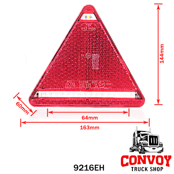 Fanale Posteriore LED Triangolare 4 Funzioni - Sinistro