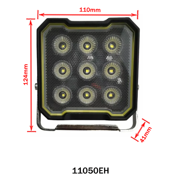 Faro da lavoro LED quadrato 12/24V - 30W o 45W, luce diffusa