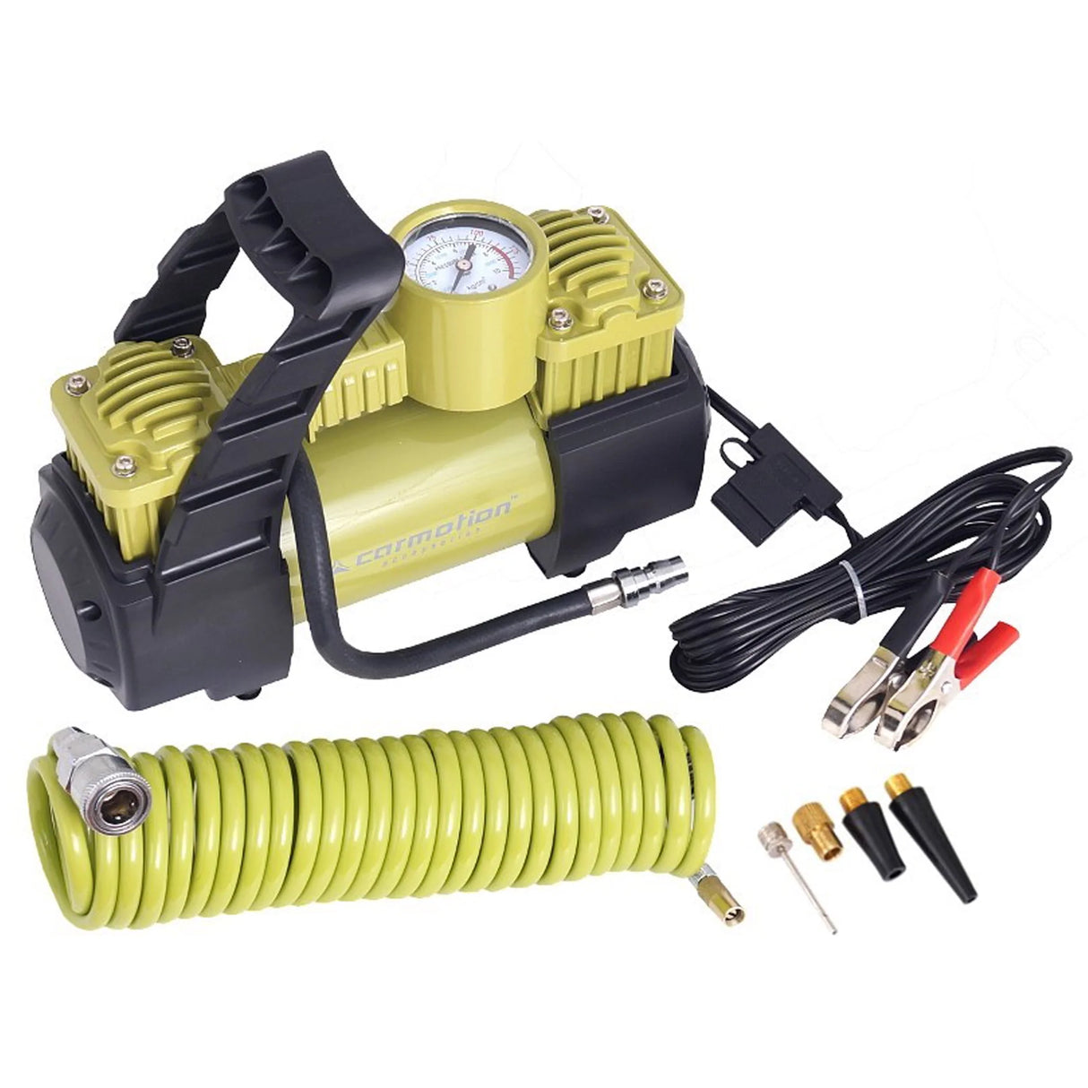 Compresor de aire portátil doble pistón 12V, 11 BAR, 70L/min