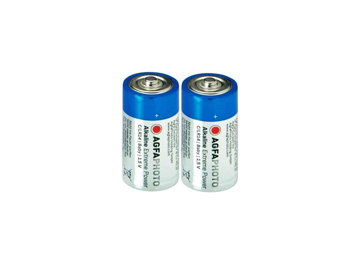 Pilas alcalinas LR14 C 1,5V AgfaPhoto – Pack de 2 unidades