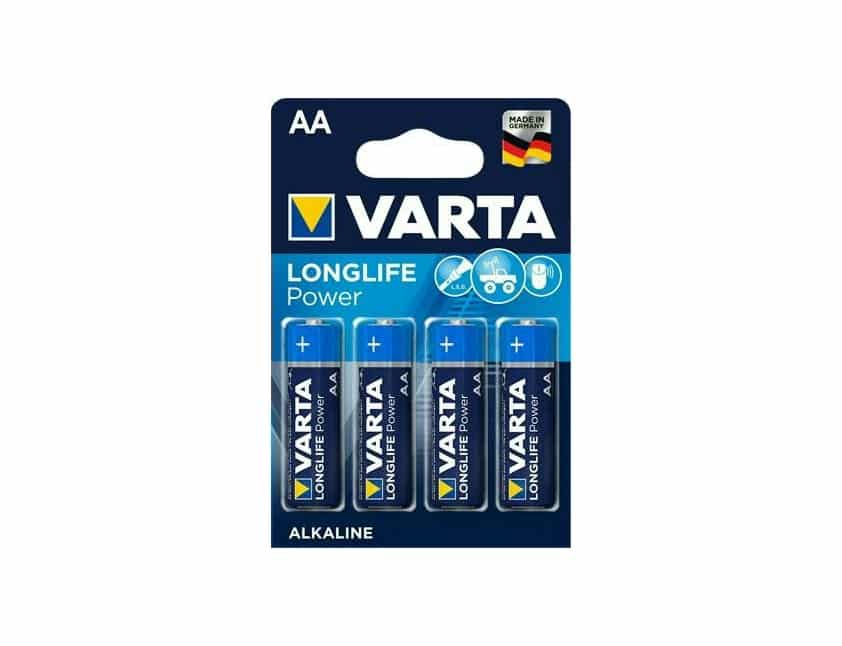 Piles AA alcalines VARTA Longlife Power – Pack de 4