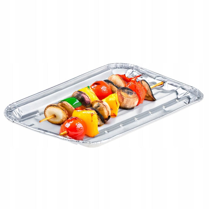 Grillschalen-Set aus Aluminium, flach, 5 Stück