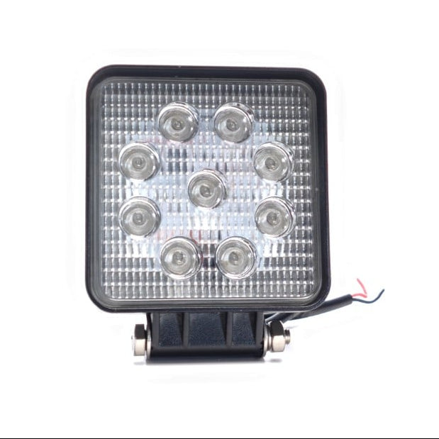 Projecteur de travail LED carré 27W lumière bleue – 12/24V