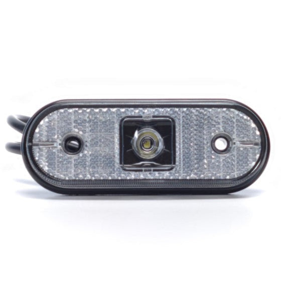 Aspöck LED Positionsleuchte Unipoint mit weißem Kabel, 24V