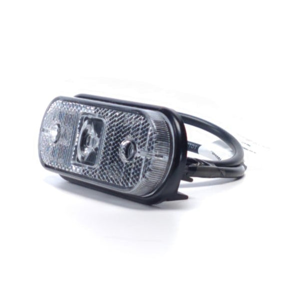 Aspöck LED Positionsleuchte Unipoint mit weißem Kabel, 24V