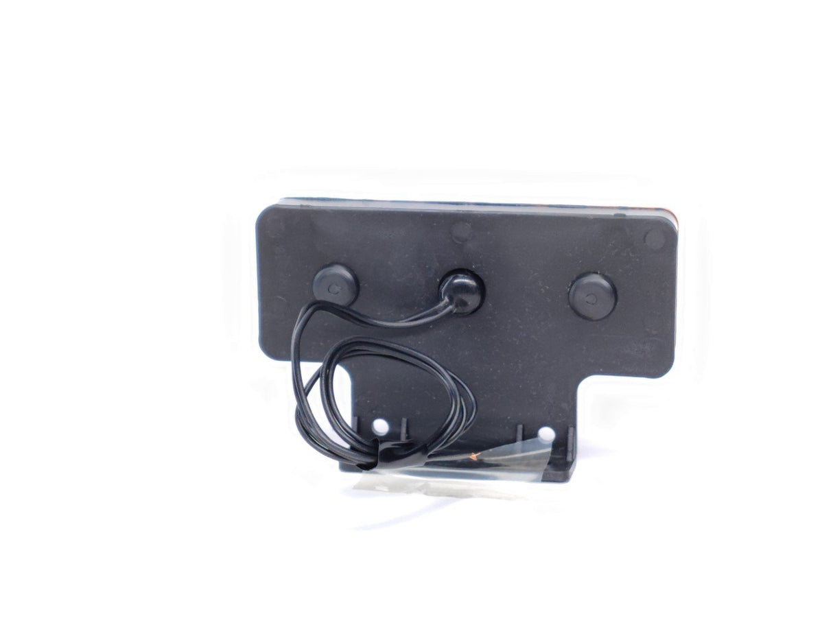 LED-Positionsleuchte mit gelber Prismenoptik und Halterung, 24V, IP67