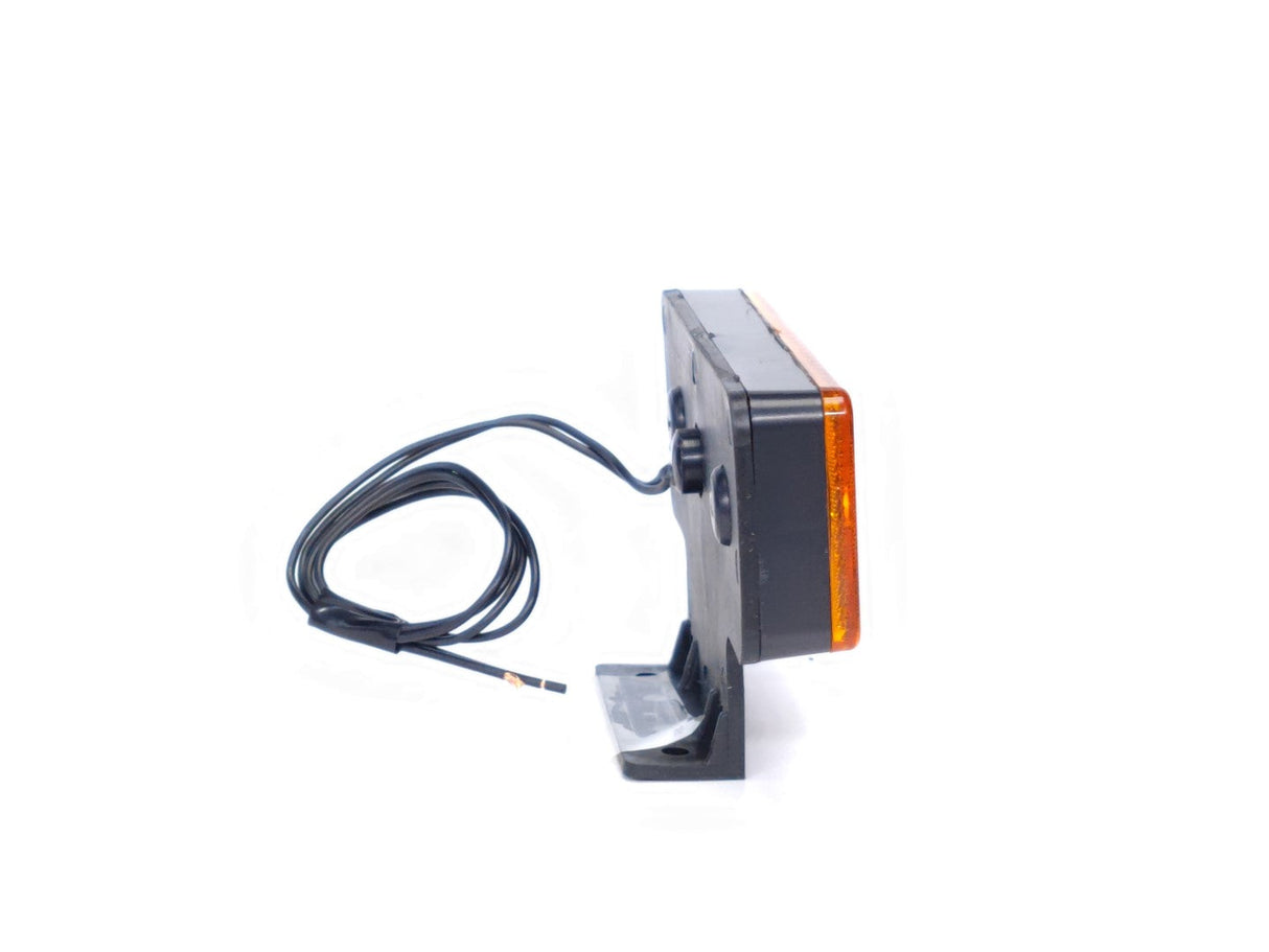 LED-Positionsleuchte mit gelber Prismenoptik und Halterung, 24V, IP67