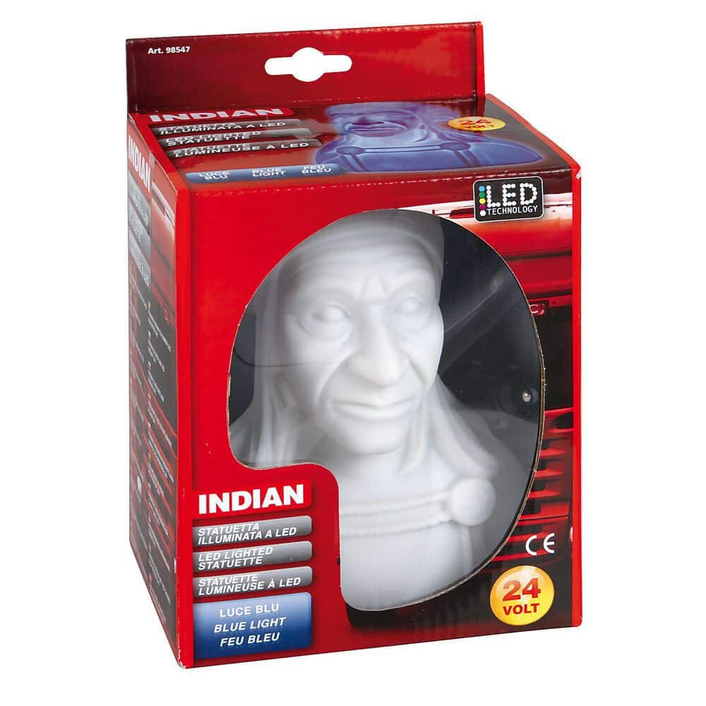 LED-Truck-Dekoleuchte Indianer 24V – Blaues Licht für Armaturenbrett & Regale