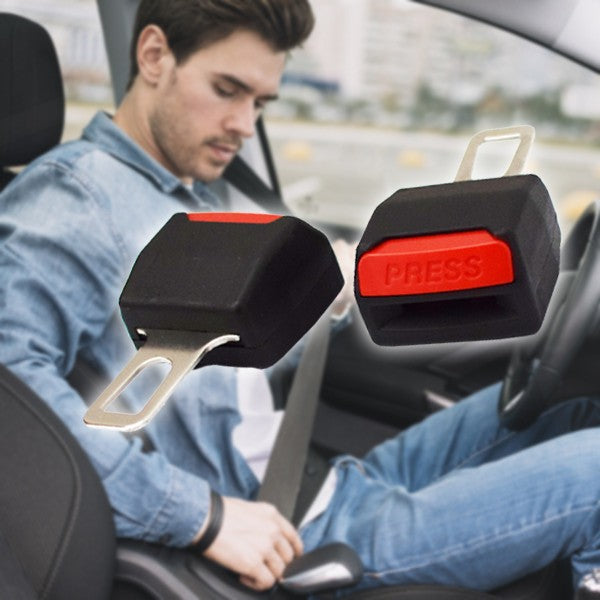 Set de 2 Adaptadores para Hebilla de Cinturón de Seguridad con Acabado Carbono