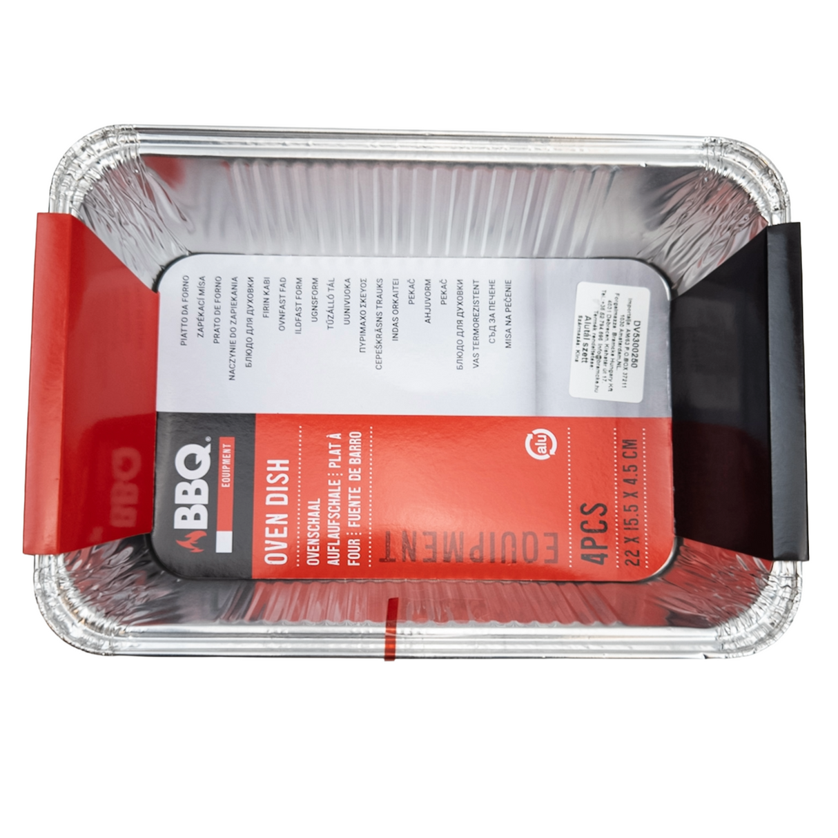 Set de 4 bandejas de aluminio para parrilla