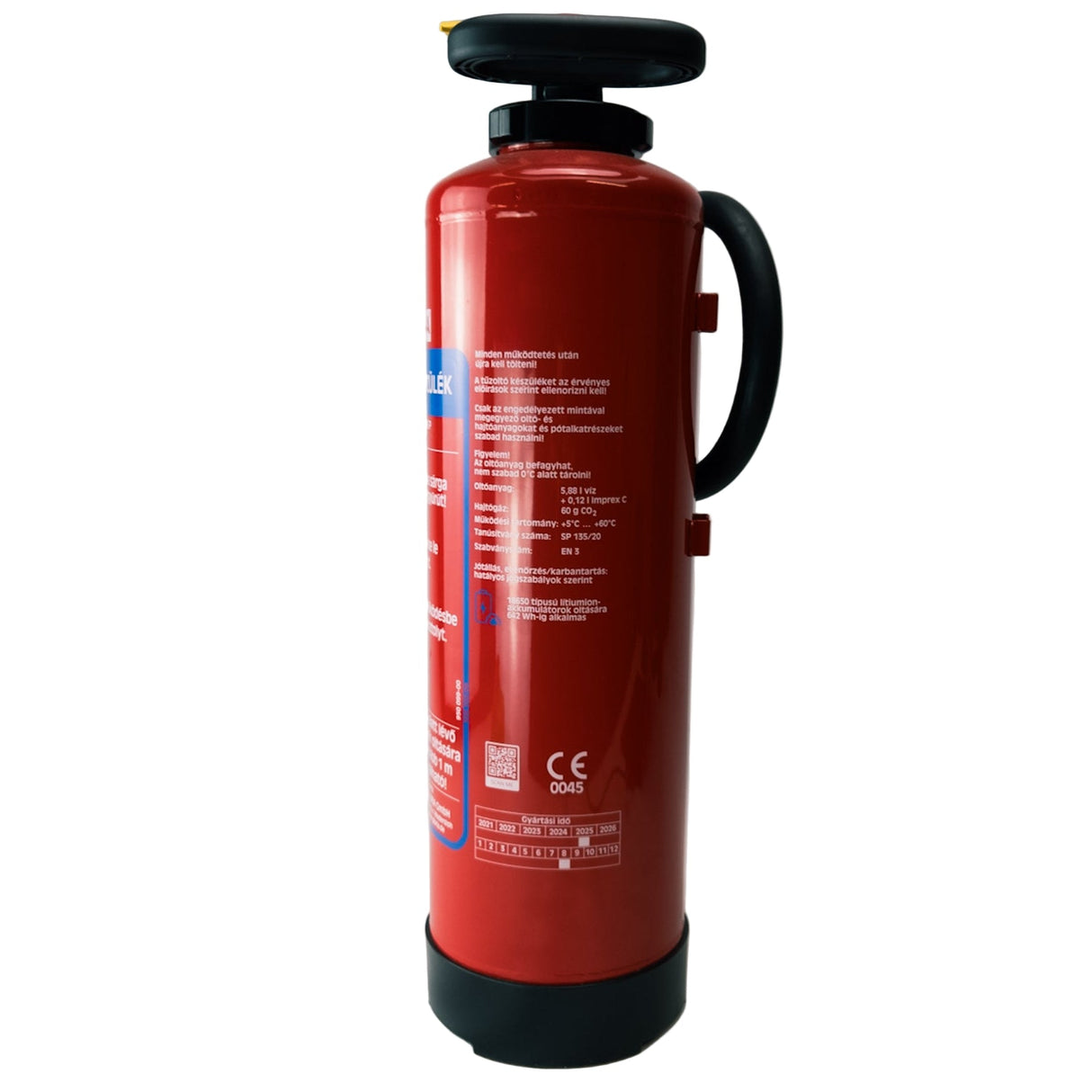 Gloria WKL 6 PRO Wasser-Feuerlöscher für Elektrofahrzeuge und Lithium-Ionen-Akkus (6 kg)