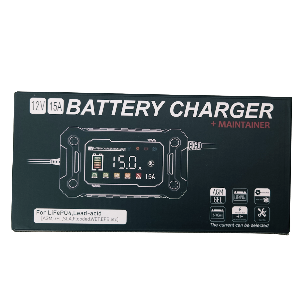 Chargeur de batterie 12V – Multi-modes, écran intelligent
