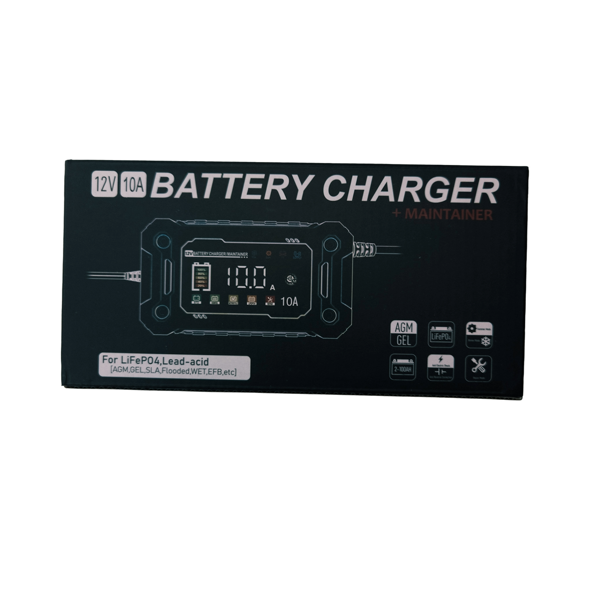 Chargeur de batterie 12V – Multi-modes, écran intelligent
