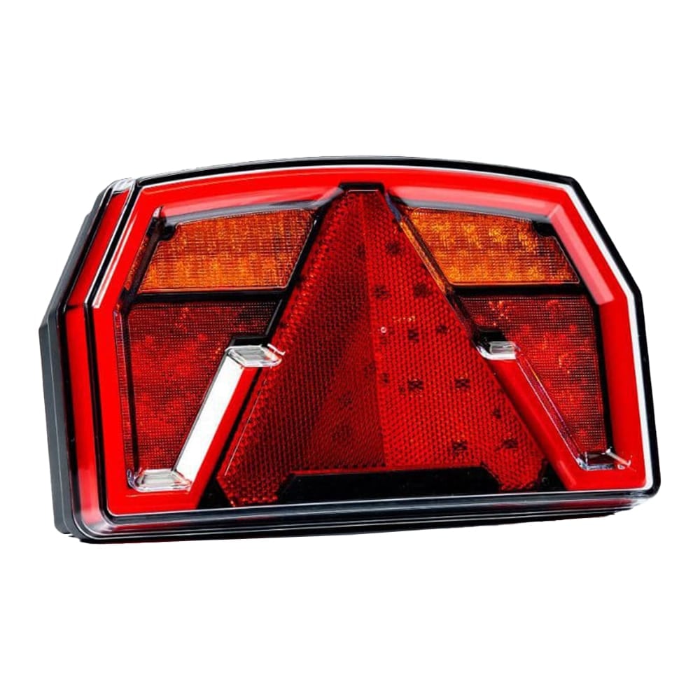 LED Rear Light, 3-Function, Triangle Reflector, Wired, Left, Canbus, 12V