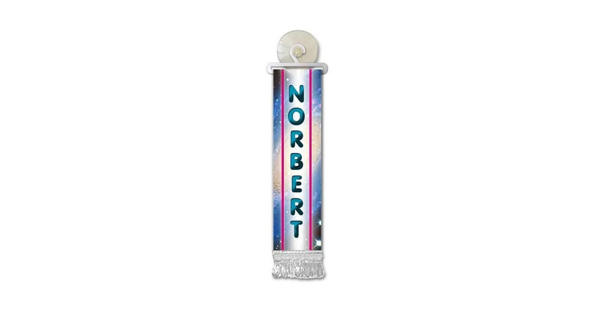 Mini-drapeau personnalisé avec prénom M–Z à ventouse