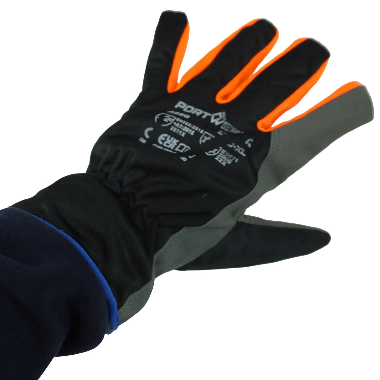 Guantes de trabajo de invierno Wintershield talla XL (negro/naranja)