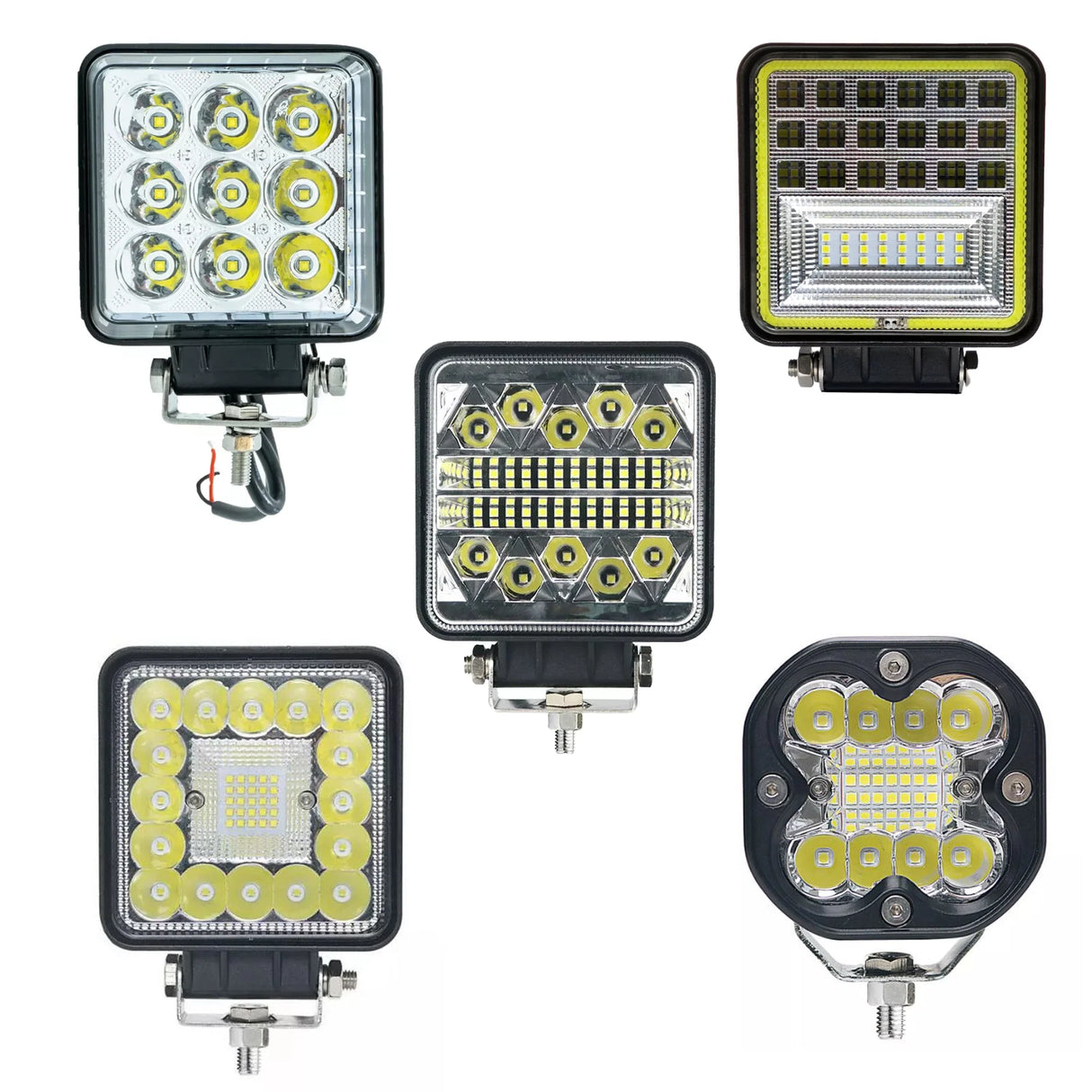 LED Arbeitsleuchte, eckig, kombinierter Lichtstrahl, 12/24V – verschiedene Leistungsstufen