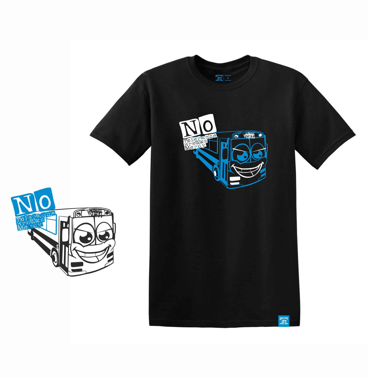 T-shirt BKK en coton noir – Graphisme original