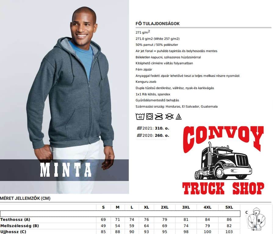 Sudadera negra con capucha y cremallera Scania