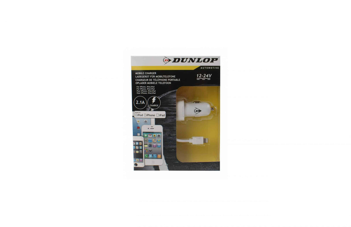 Cargador de coche para iPhone Dunlop 2,1A