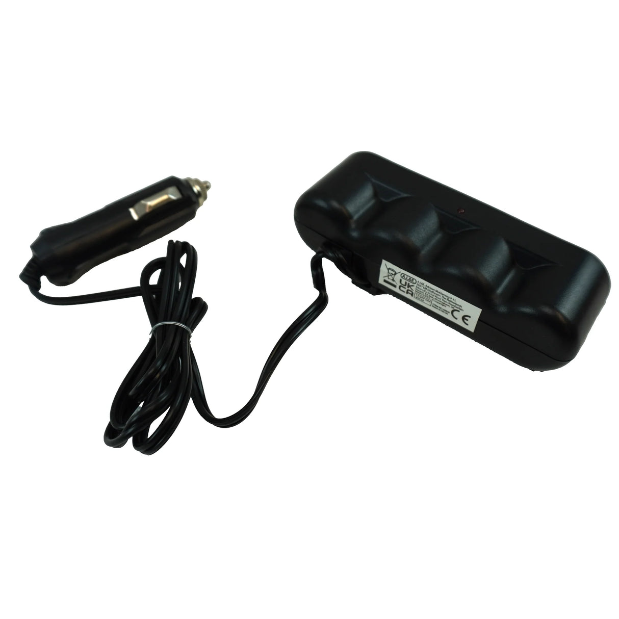 Kfz-Mehrfachverteiler mit 4 Anschlüssen und roter LED-Anzeige