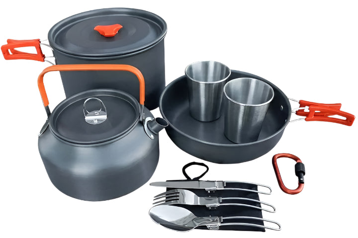 Set da cucina da campeggio TRIP Tekson – 9 pezzi