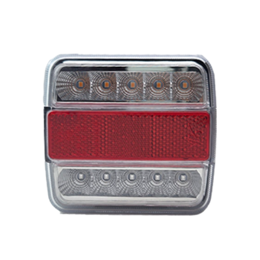 LED Rückleuchte mit 4 Funktionen für Anhänger, 12V/24V, mit Dreieckprisma