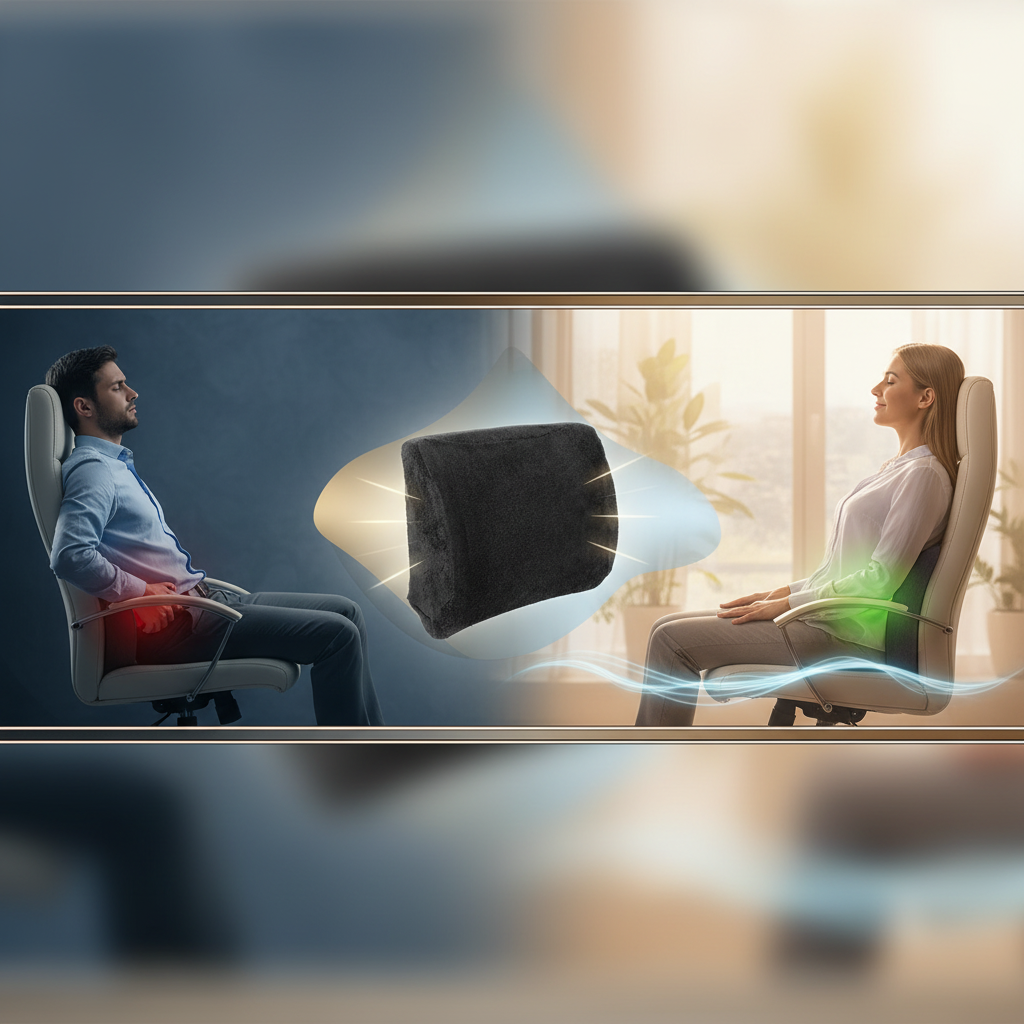 Coussin lombaire ergonomique à mémoire de forme