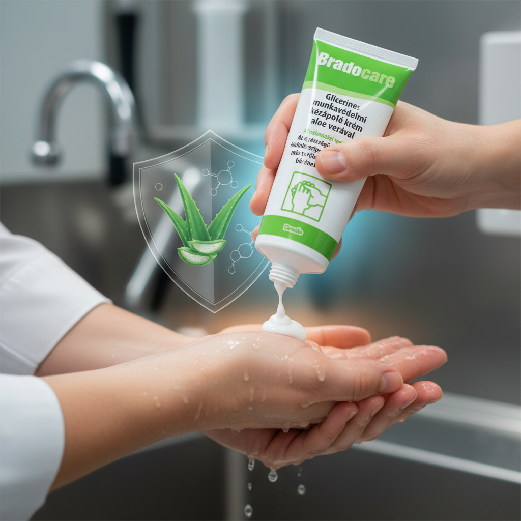 Crema de manos profesional con glicerina y aloe vera 100 ml