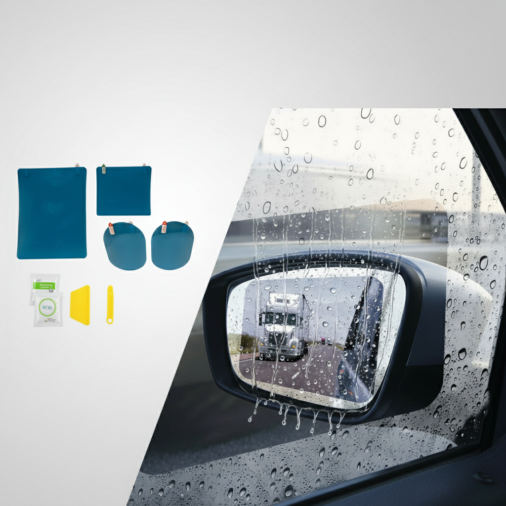 Kit de láminas hidrofóbicas repelentes al agua para retrovisores y ventanas Lampa