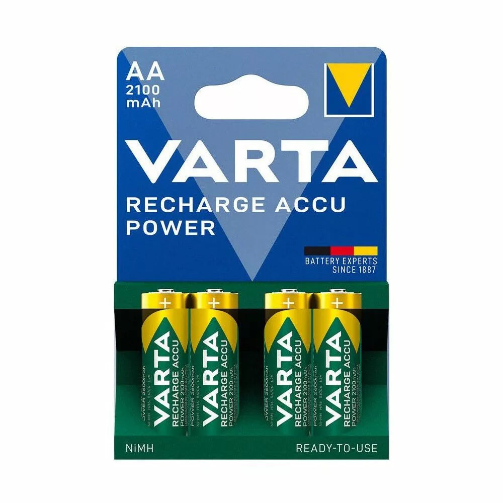 VARTA AA Akkus 2100mAh – 4er Set, wiederaufladbar