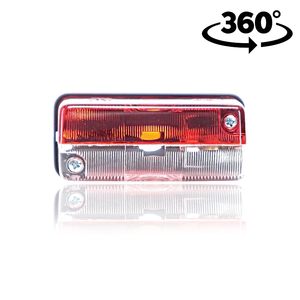 Feu de position rouge et blanc à visser pour véhicules utilitaires