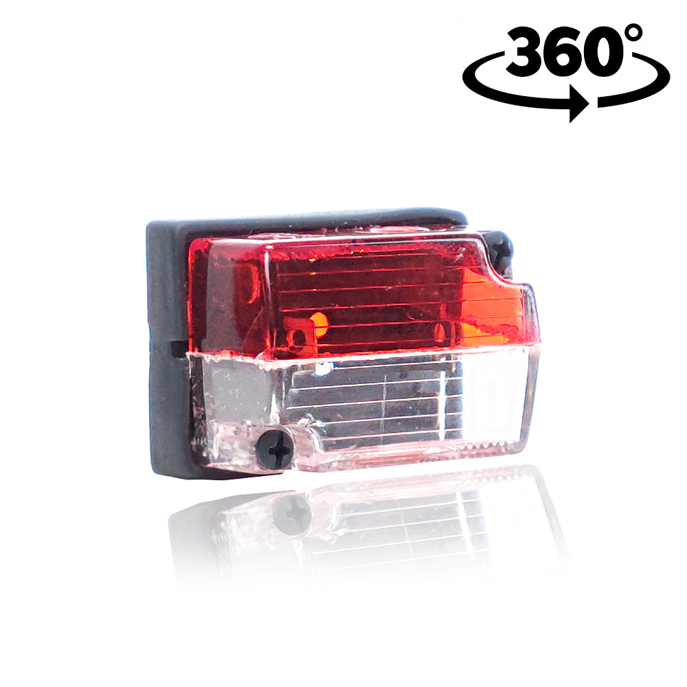 Feu de position cubique rouge et blanc – finition lisse
