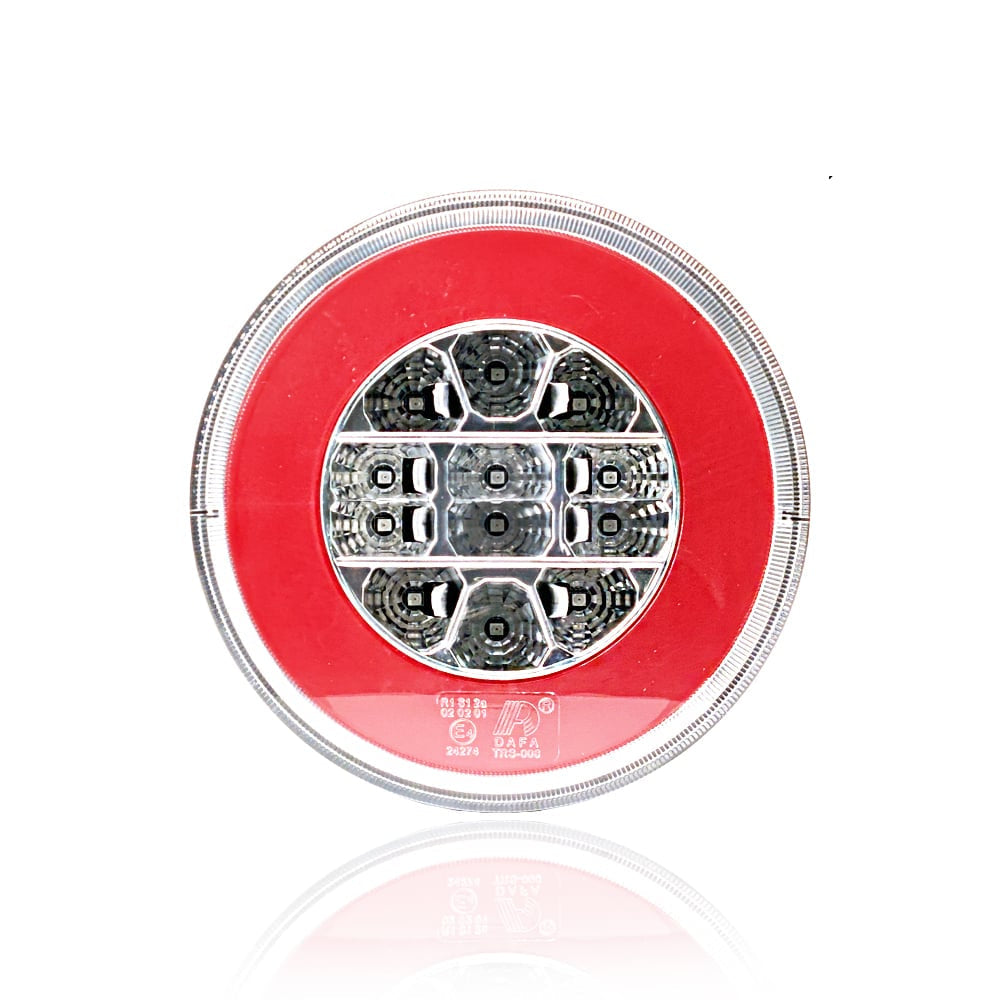 Lampada LED Circolare con Striscia Indice Trasparente 12/24V